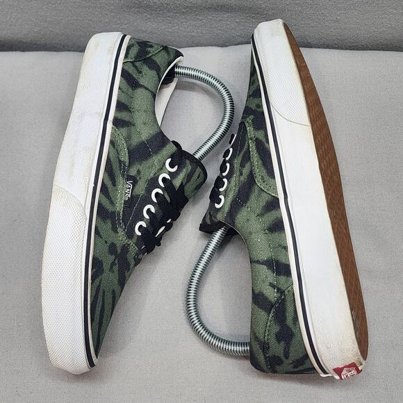 Vans OTW Green‎ & Black Tie Dye Swirl Skater Shoes Men Sz 7 Women Sz 8.5 - Picture 3 of 8